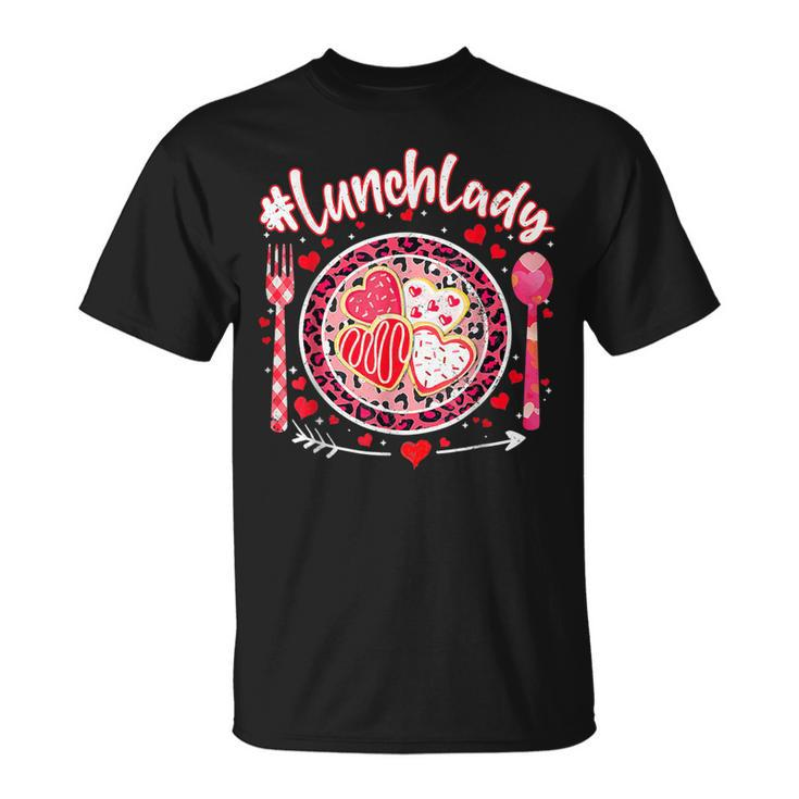 Lunch Lady Happy Valentine's Day Cafeteria Worker T-Shirt