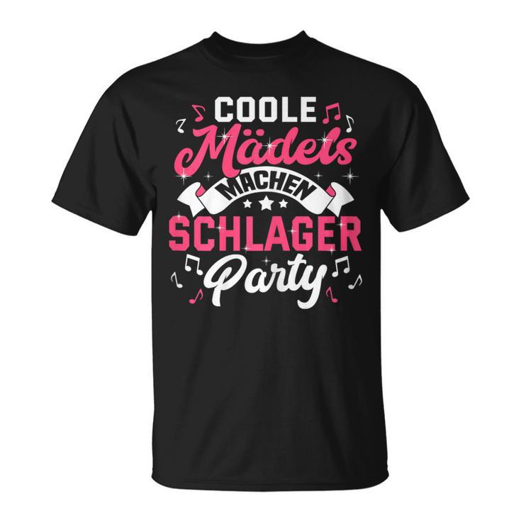 Lustig Frauen Musik Coole Mädels Machen Schlager Party T-Shirt