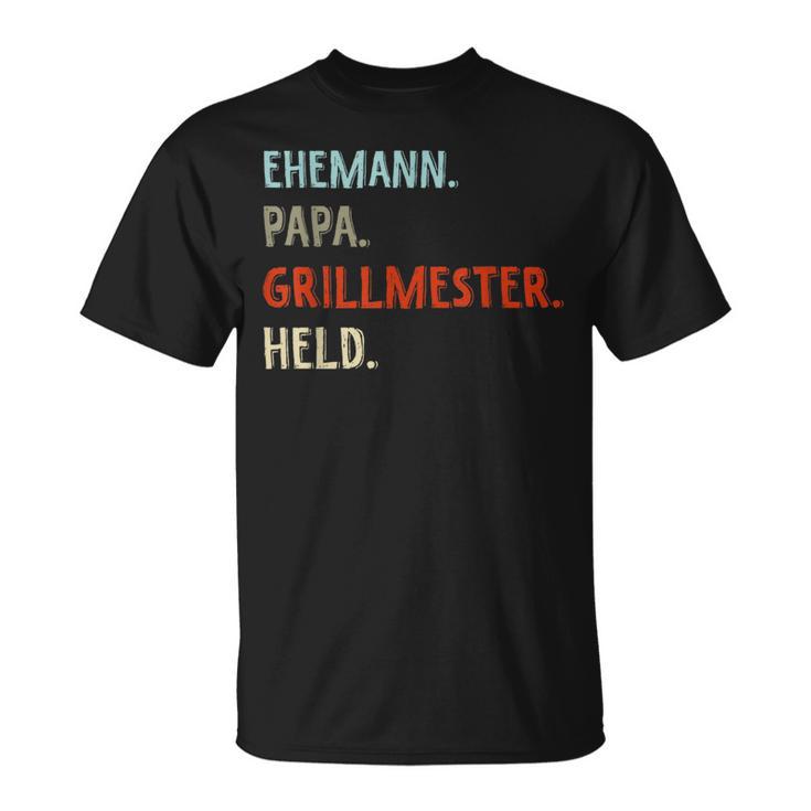 Lustige Idee Zumatertag Ehemann Papa Grillmester Held T-Shirt