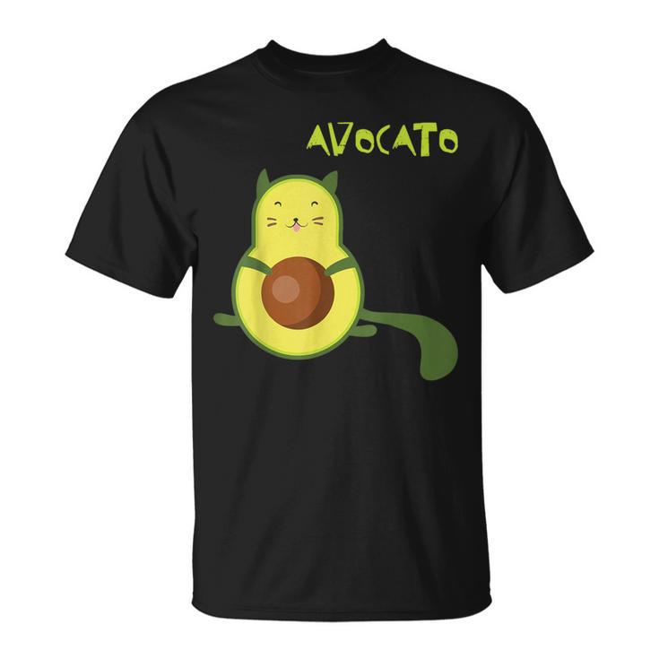 Lustiges Avocato-Katzen T-Shirt, Wortspiel Design