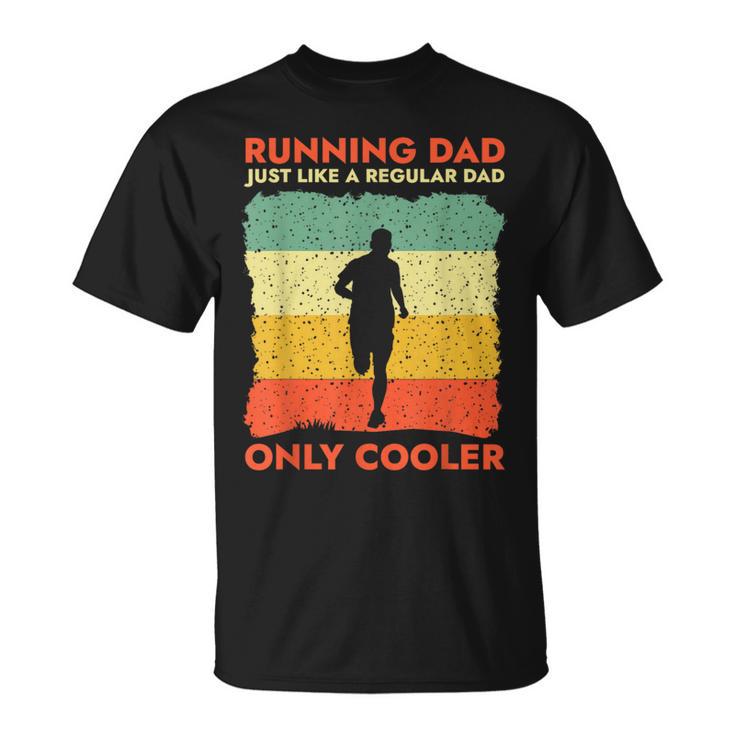 Lustiges Laufen Für Männer Papa Marathonläufer Coach Marathoner T-Shirt