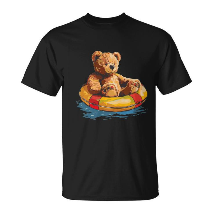 Lustiges Schwimmer-Outfit Mit Teddybär Für Schwimmring-Liebhaber T-Shirt