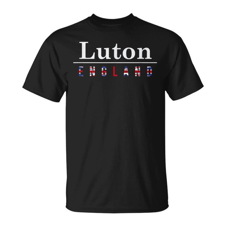 Luton English Flag Name Of The City In England T-Shirt