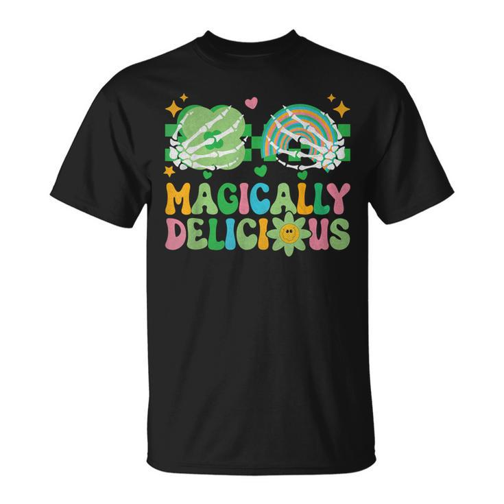 Magically Delicious Hippie St Patrick's Day Skeleton Charms T-Shirt