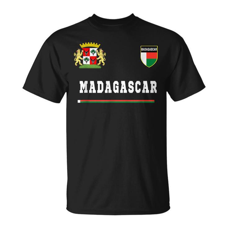 T-shirt Graphique Madagascar Avec Drapeau Et Carte - Unisexe, Coton, Neuf Avec étiquettes