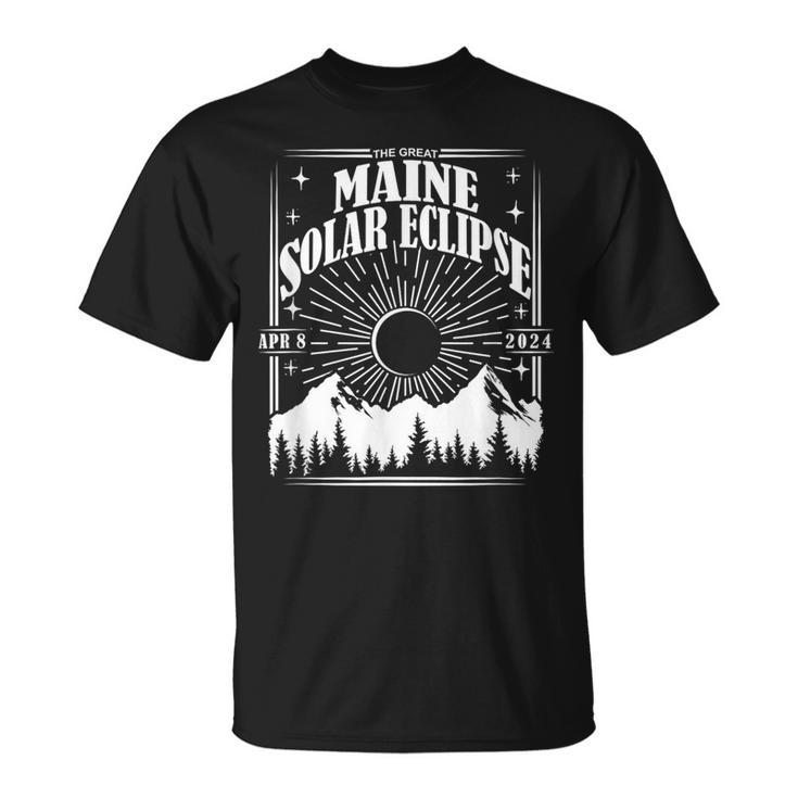 Maine Total Solar Eclipse 2024 Astrology Event T-Shirt