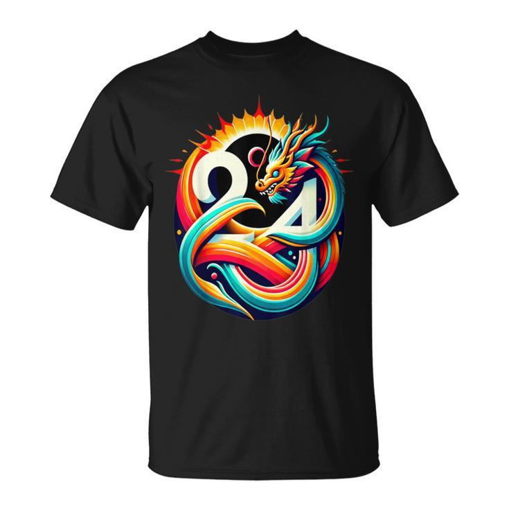 Majestic 2024 Solar Eclipse In The Year Of The Dragon T-Shirt
