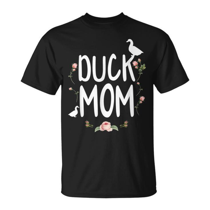 Mama Duck Bird Flower Cute Mom Mama T-Shirt