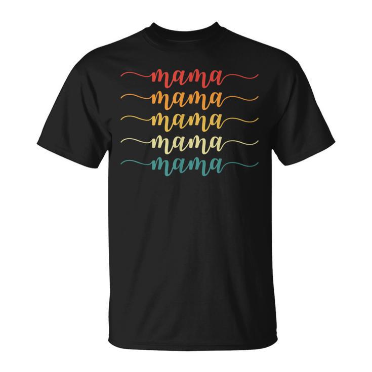 Mama Retro Simple Cute Calligraphy Mama T-Shirt