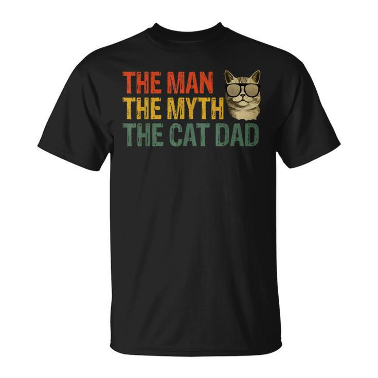 The Man The Myth The Cat Dad Cat Daddy Vintage T-Shirt