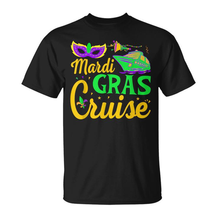 Mardi Gras Cruise New Orleans Carnival Mask Fat Tuesdays T-Shirt