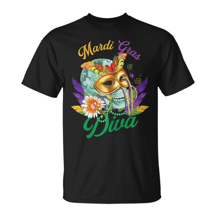 Mardi Gras Diva New Orleans Carnival Festival T-Shirt