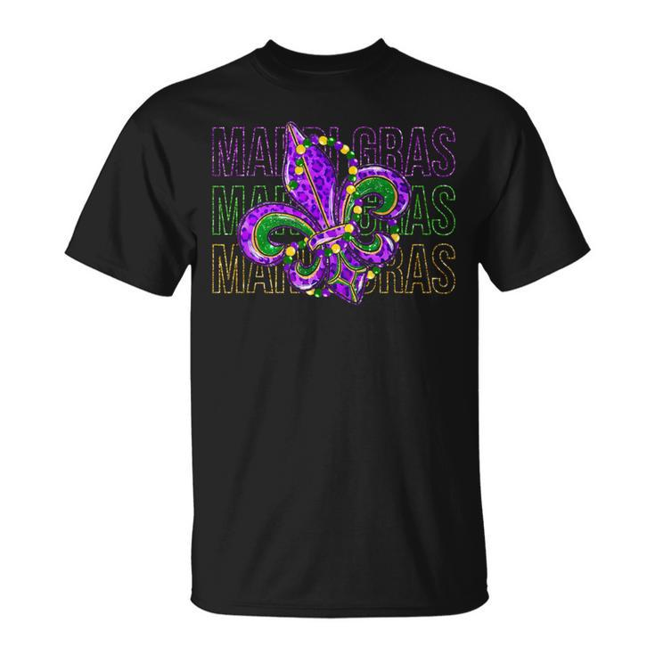 Mardi Gras Fleur De Lis Symbol Louisiana Carnival New Orlean T-Shirt