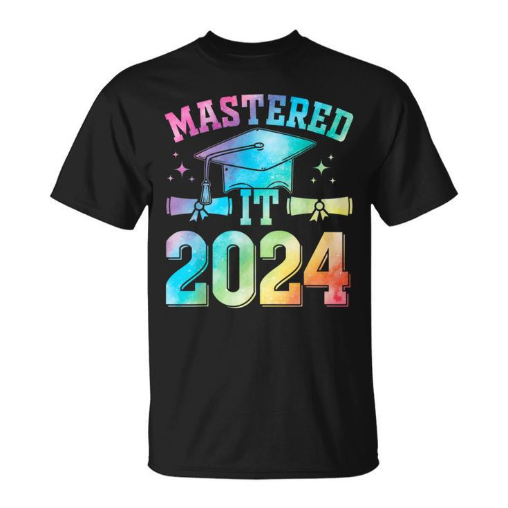 Mastered It 2024 Master Degree Graduation Tie Dye T-Shirt