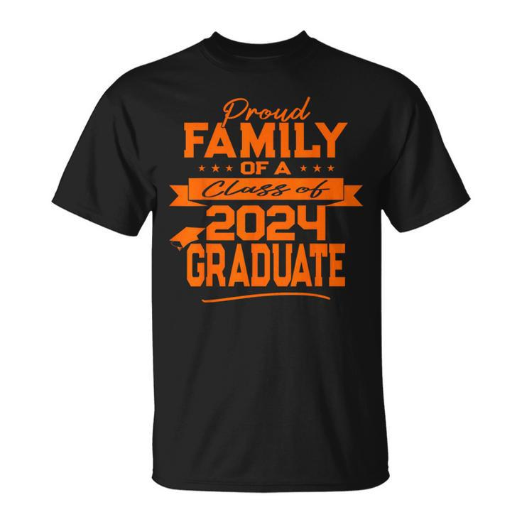 Matching Orange Proud Family Class Of 2024 Graduate Ceremony T-Shirt