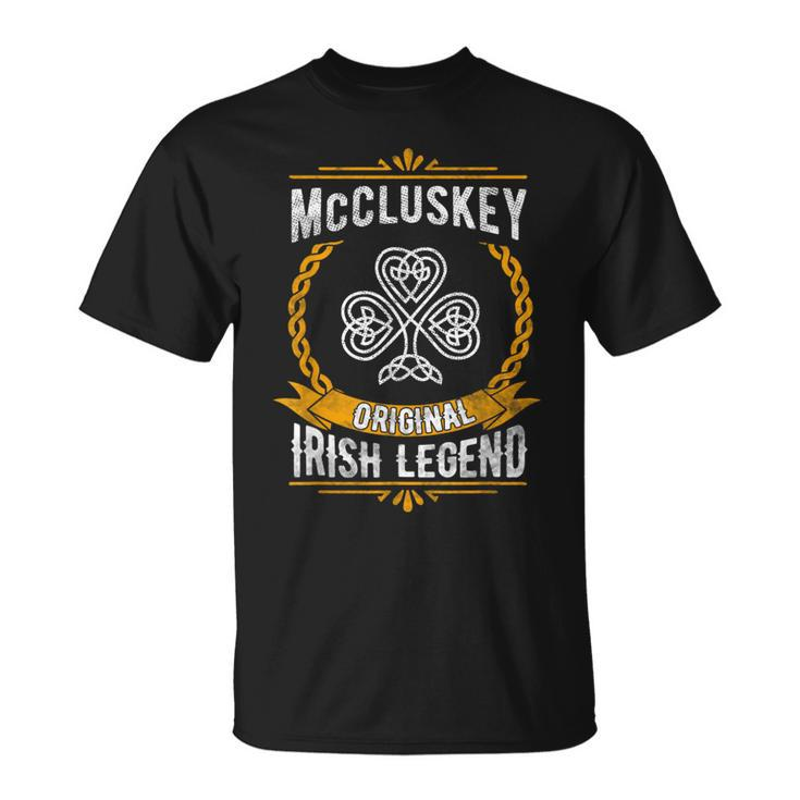 Mccluskey Irish Name Vintage Ireland Family Surname T-Shirt