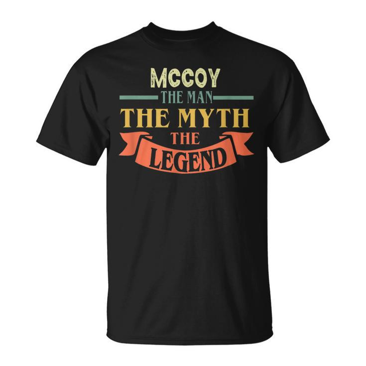Mccoy The Man The Myth The Legend Custom Name T-Shirt