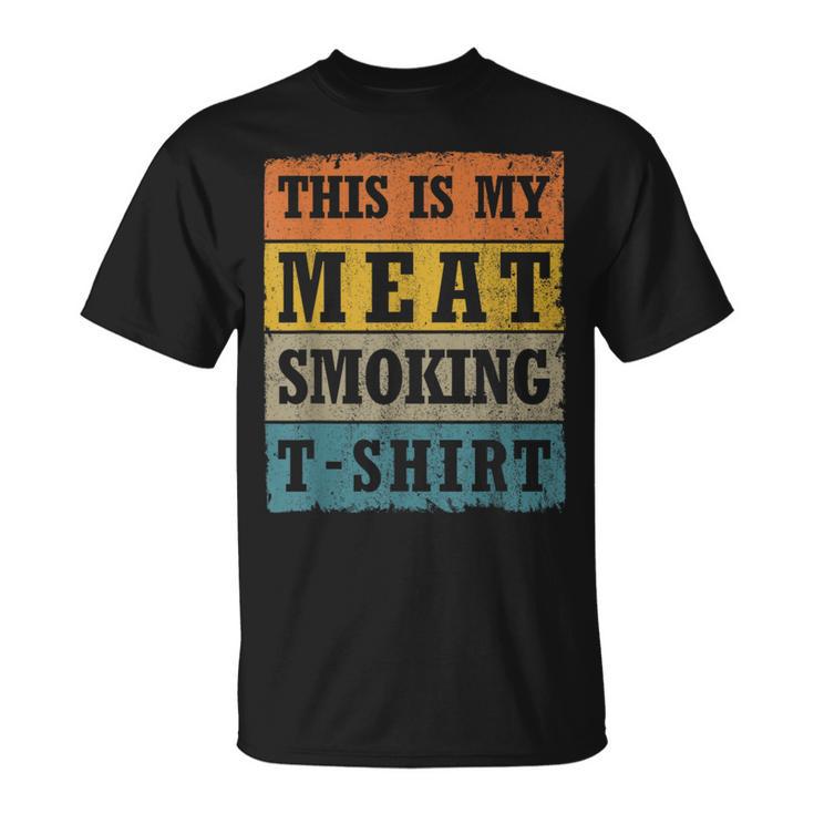 This Is My Meat Smoking Vintage Retro Bbq Grill T-Shirt