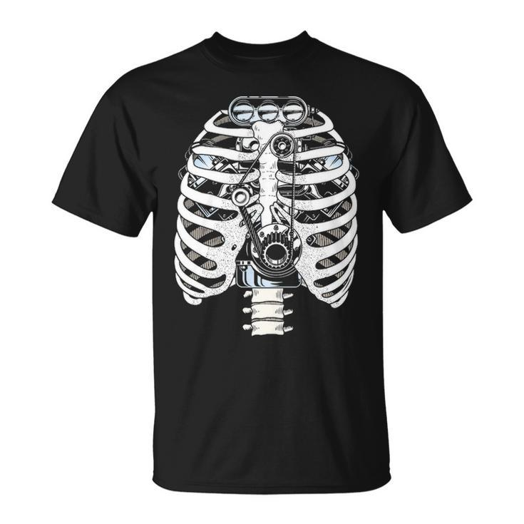Mechanic Car Engineer Skeleton Mechanics T-Shirt