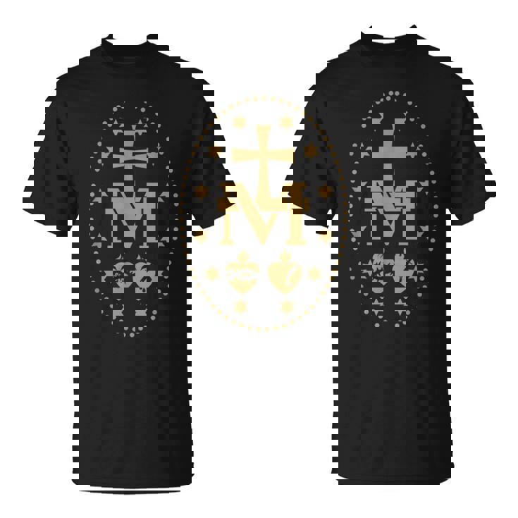 Médaille Miraculeuse De Laierge Marie Sainte Catholique T-Shirt