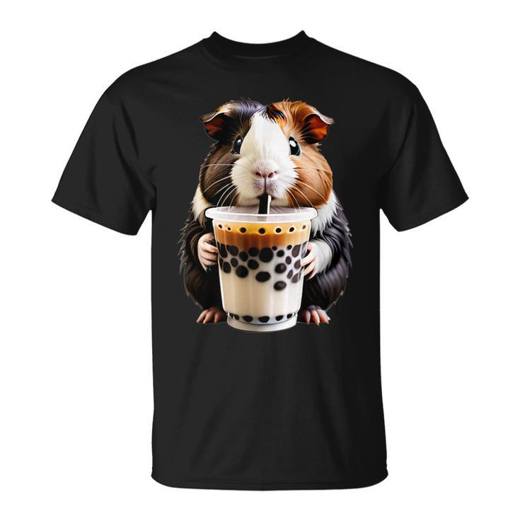 Meerschweinchen Boba Bubble Milk Tea Kawaii Cute Animal Lover T-Shirt