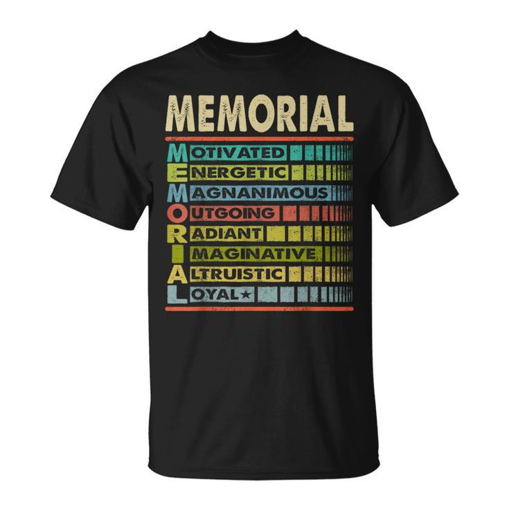 Memorial Family Name Memorial Last Name Team T-Shirt