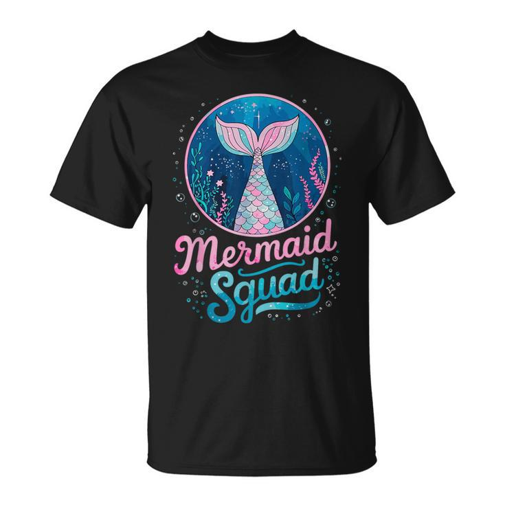 Mermaid Birthday Party Squad Of The Mermaid T-Shirt