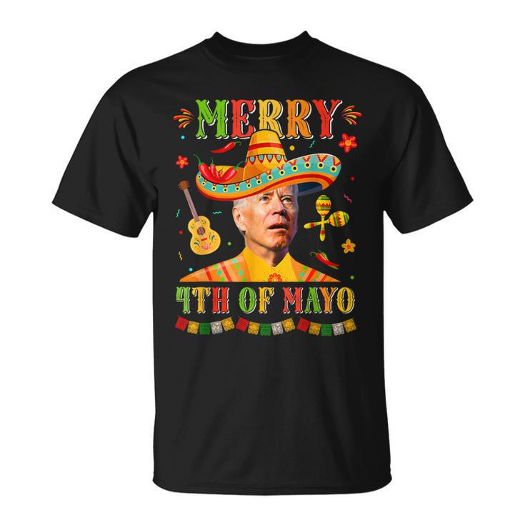 Merry 4Th Of Mayo Sombrero Joe Biden Cinco De Mayo Mexican T-Shirt