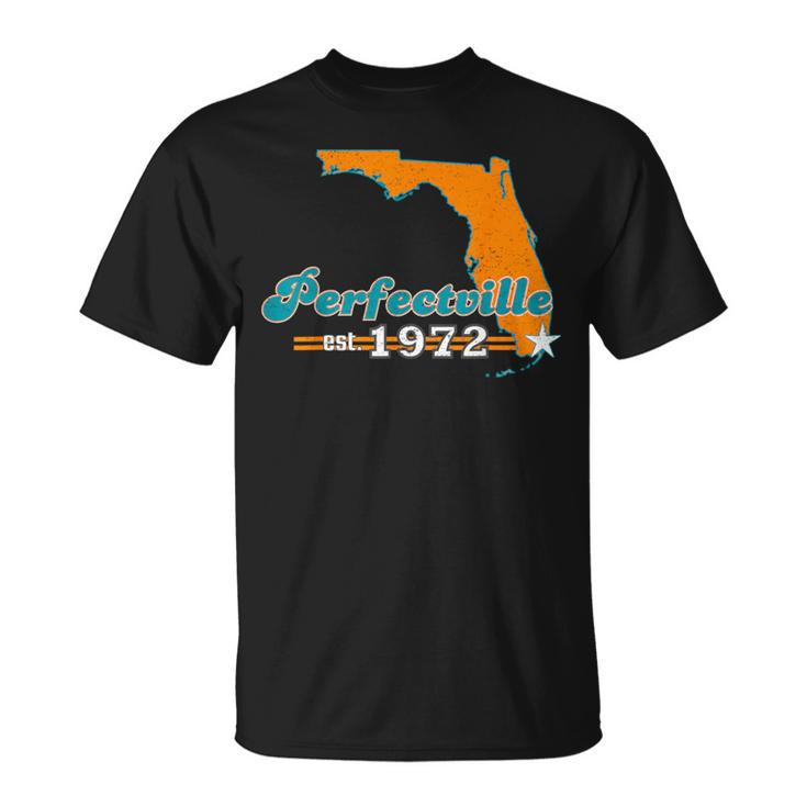 Miami 1972 Perfectville Vintage Football T-Shirt