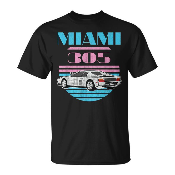 Miami 305 Vintage Florida City Beach 80S Boys T-Shirt