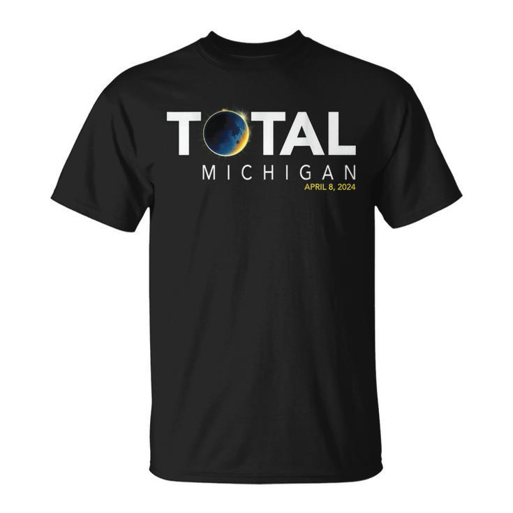 Michigan April 8 Total Solar Eclipse 2024 T-Shirt