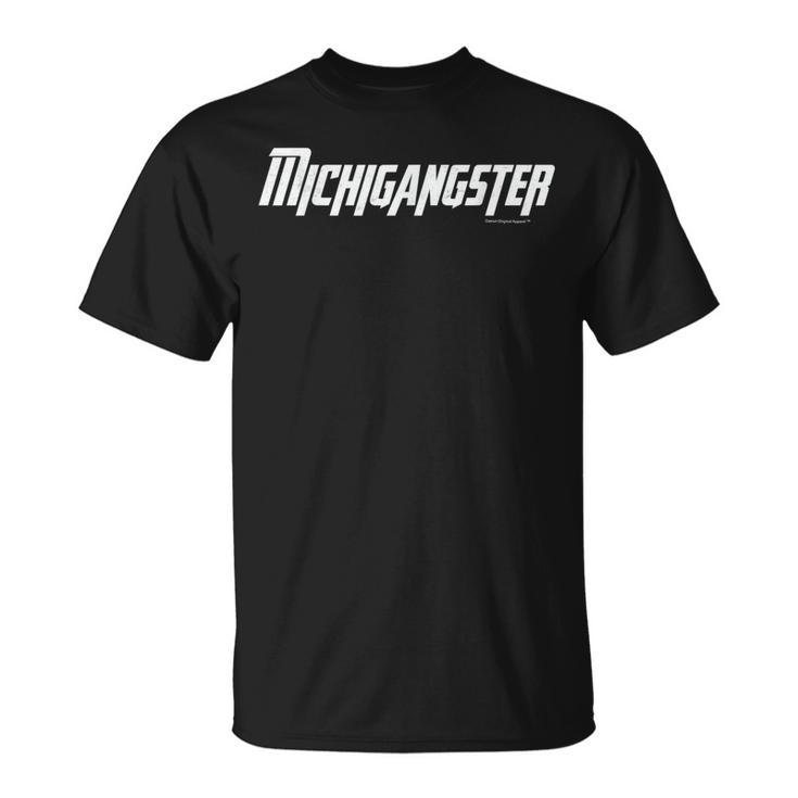 Michigangster Detroit Michigan Midwest Mitten T-Shirt