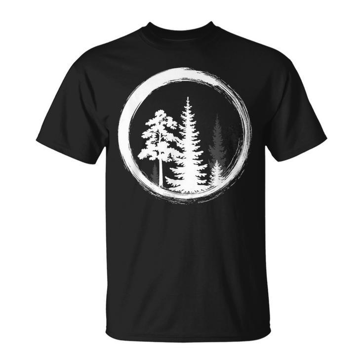Minimalist Tree Forest Outdoors And Nature Graphic T-Shirt