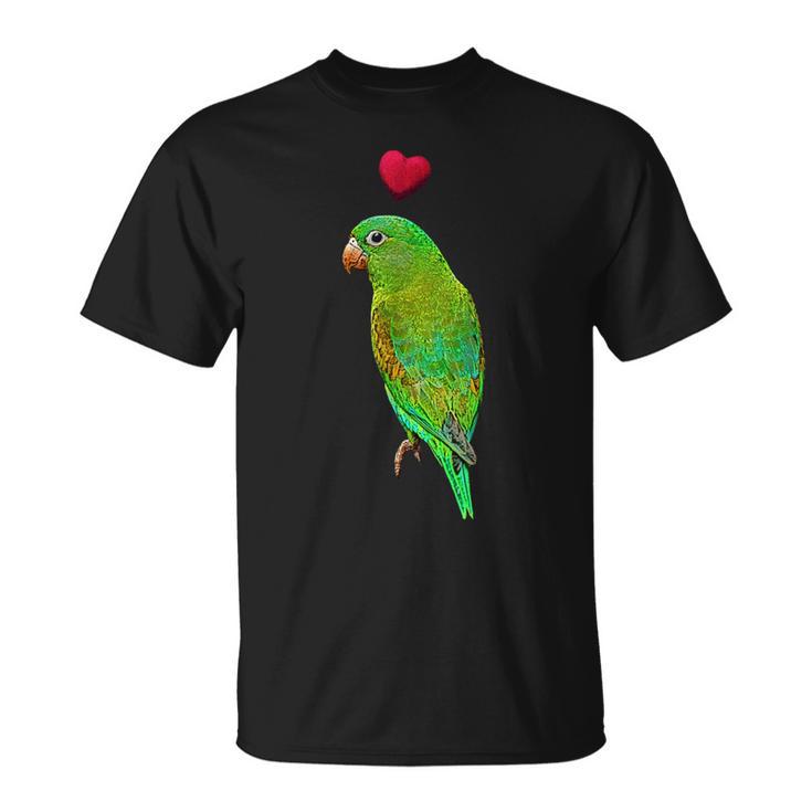 Mit Papagei Und Herz Colourful Parrot Motif T-Shirt