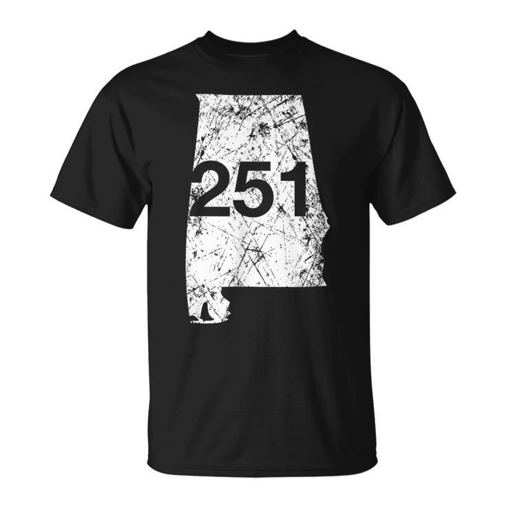 Mobile Area Code 251 State Of Alabama Hometown Souvenir T-Shirt