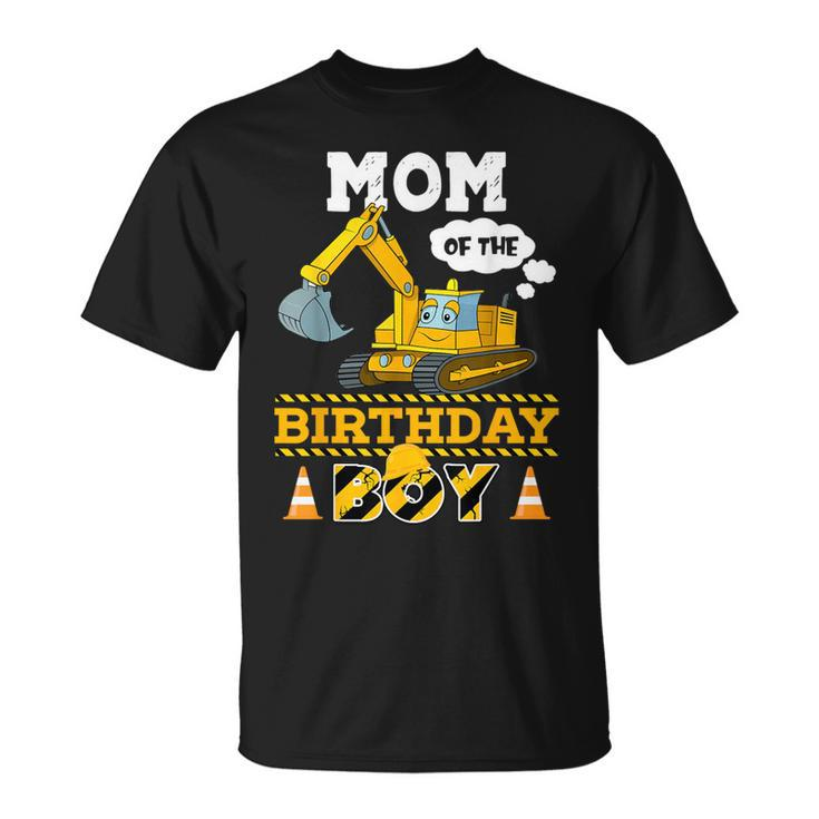 Mom Of The Birthday Boy Construction 1St Birthday Party T-Shirt