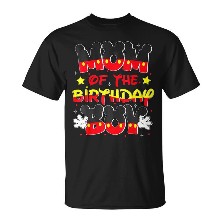 Mom And Dad Birthday Boy Mouse Family Matching T-Shirt
