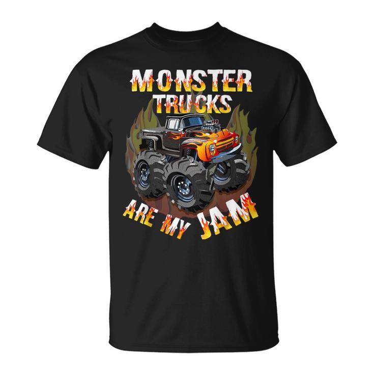 Monster Trucks Are My Jam American Trucks Cars Lover T-Shirt