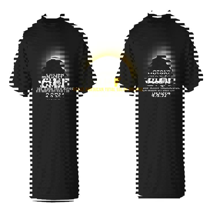 Montgomery Vermont Vt Total Solar Eclipse 2024 T-Shirt