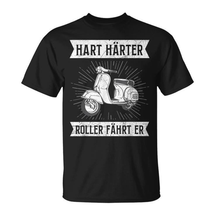 Moped Driver Hard Hardener Scooter Fahrt Er Moped Slogan T-Shirt