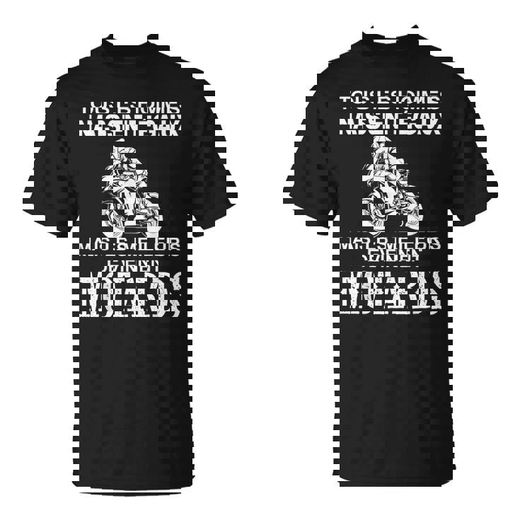 T-Shirt À Manches Longues Pour Hommes Balls & Beard Biker Motorcycle