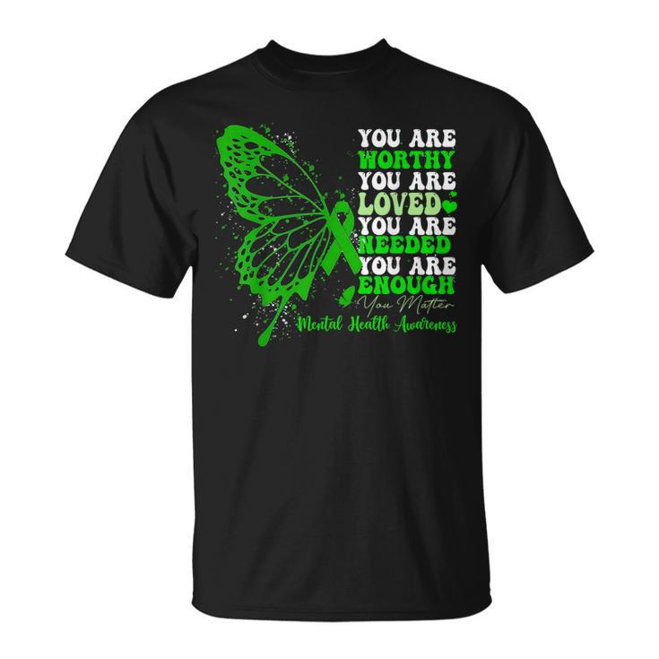 Motivational Support Warrior Mental Health Awareness T-Shirt