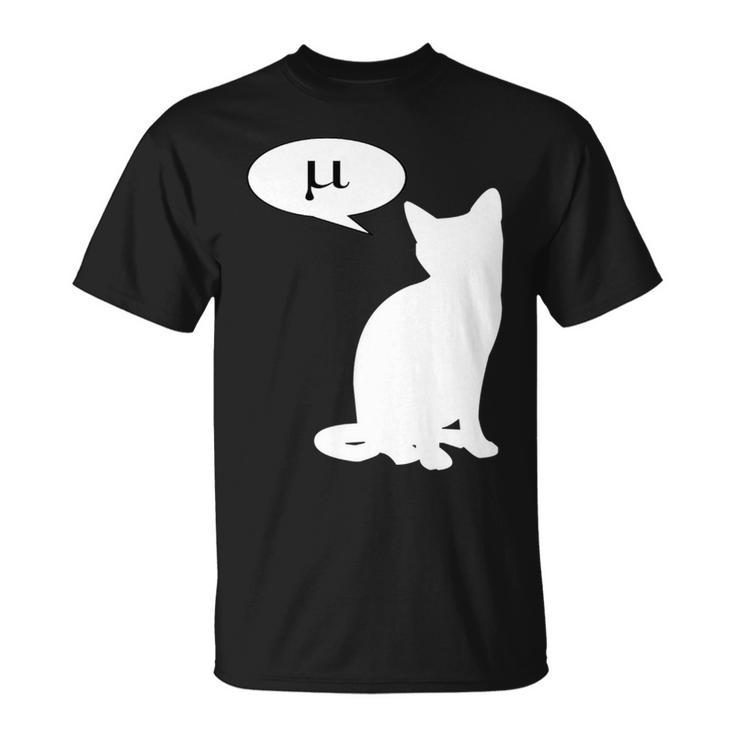 Mu Cat Greek Letter Mew Meow Miu T-Shirt