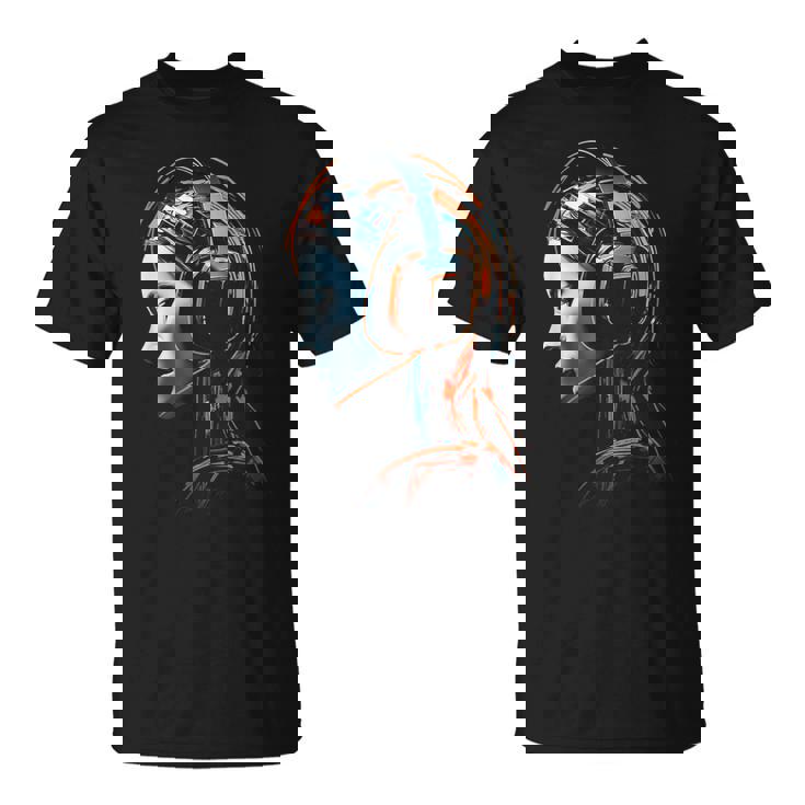 Mujeres Auriculares Arte Abstracto Arte Gráfico Mujer Camiseta unisex