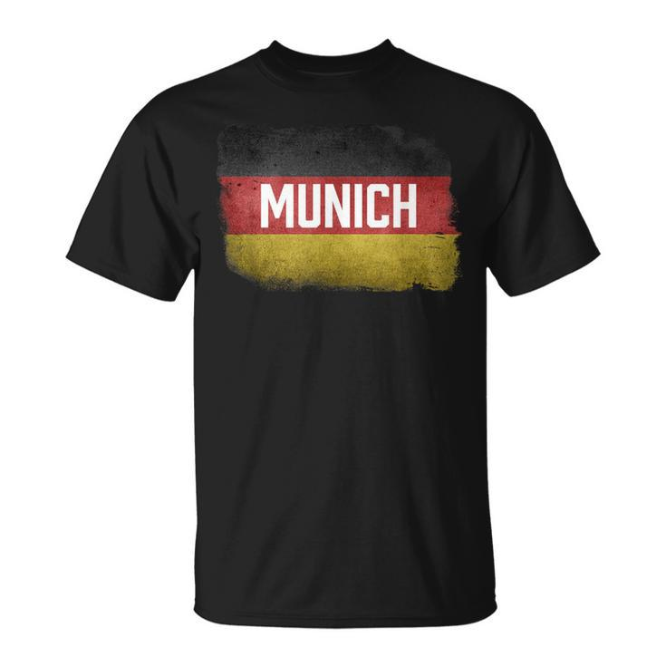 Munich Germany German Flag Vintage Souvenir T-Shirt