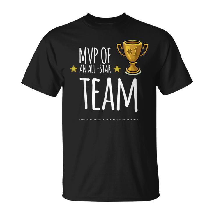 Mvp Of An All-Star Team With Trophy And Stars Graphic T-Shirt