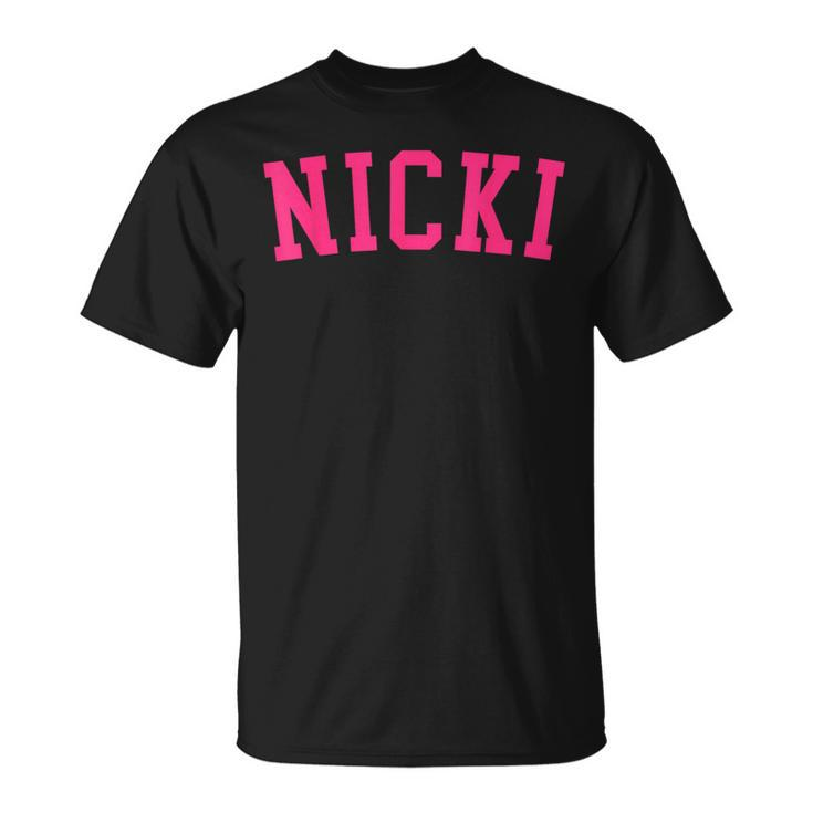 Name Nicki Personalized I Love Nicki Vintage Retro T-Shirt