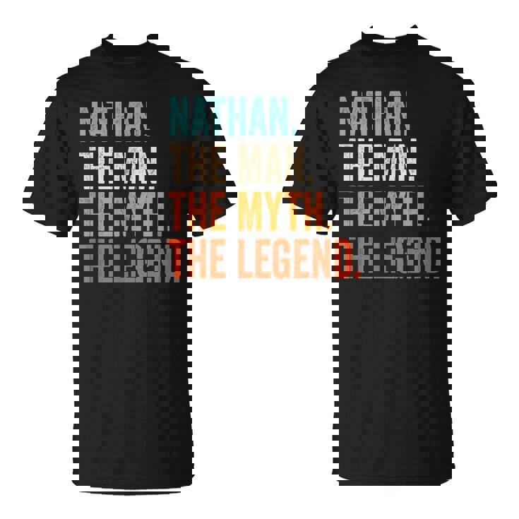 Nathan The Man The Myth The Legend First Name Nathan T-Shirt