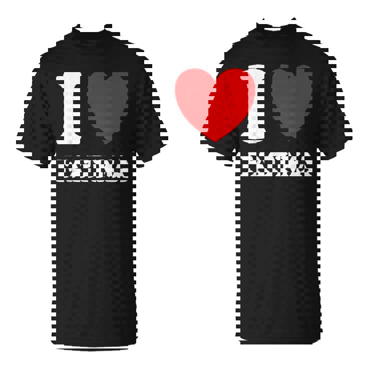 Negro Blanco Me Encanta Fátima Camiseta unisex
