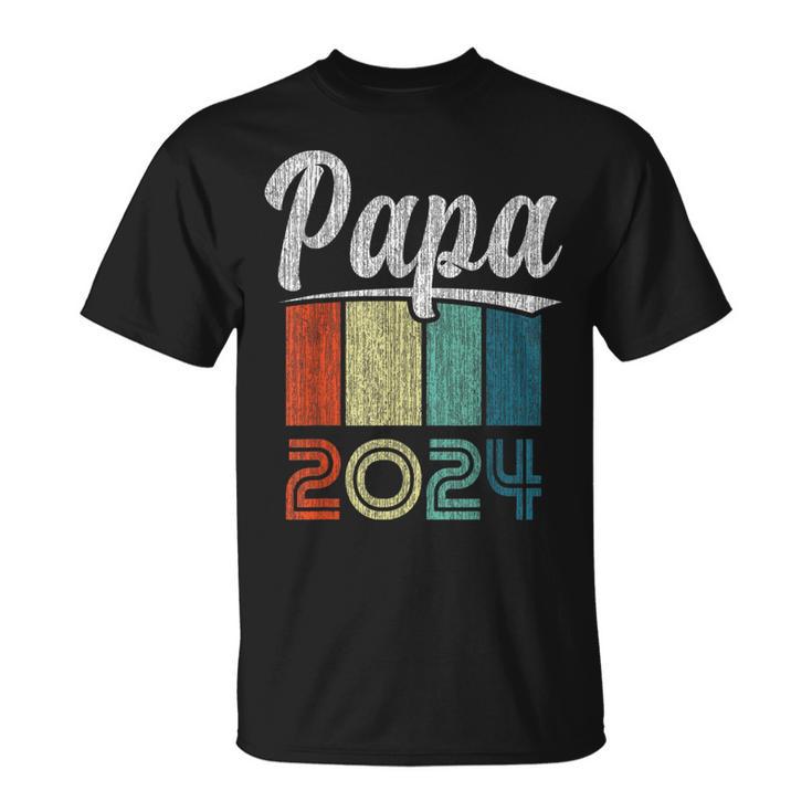 Neuer Papa Frischgebackener Papa Papa 2024 T-Shirt